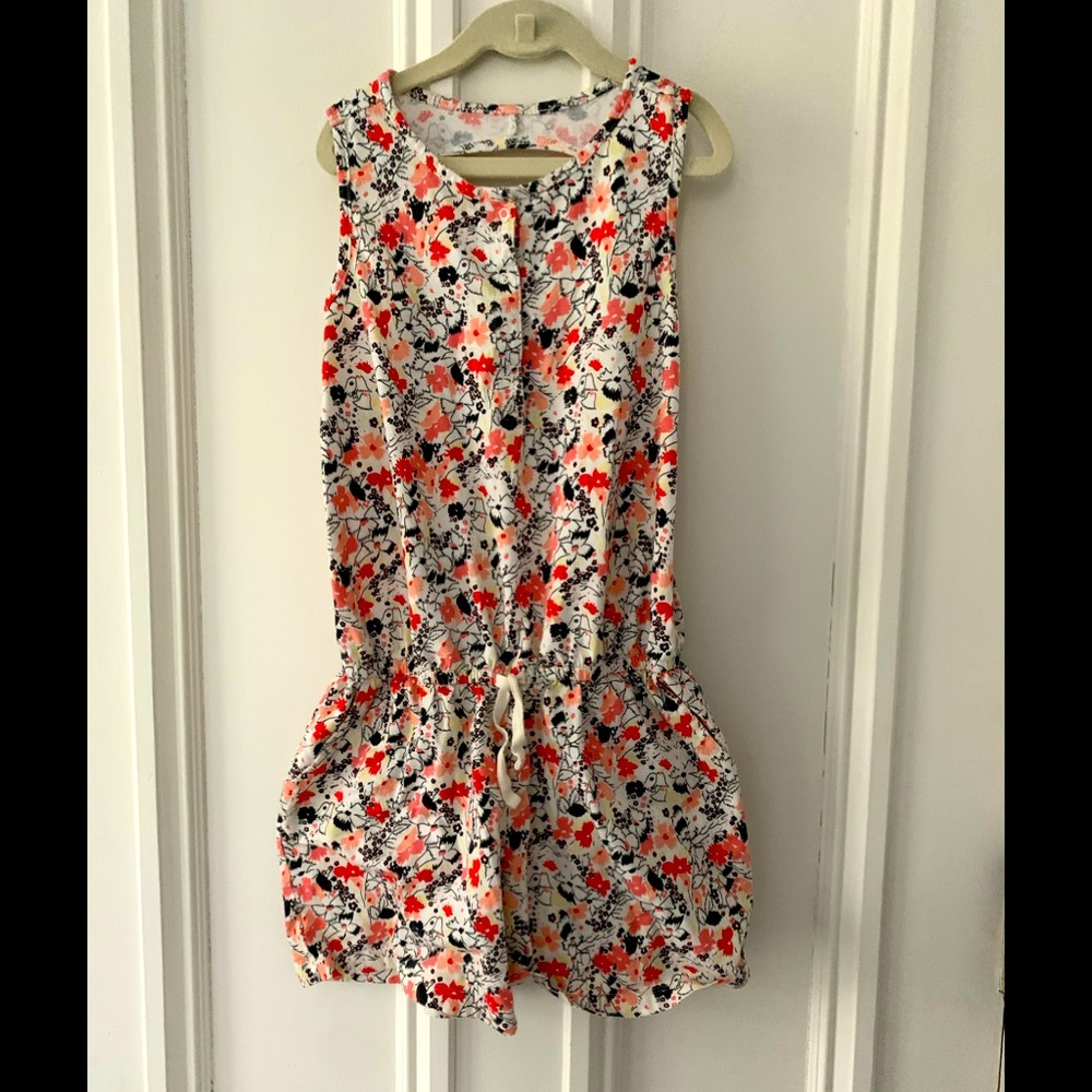 Gap cream floral romper XL